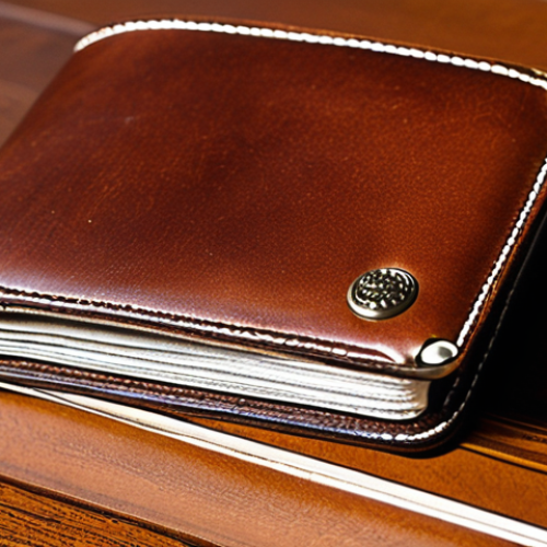 Home 23 "A sophisticated, close-up shot of a classic genuine leather wallet. The leather, in a rich, warm tone like cognac or dark brown, exhibits a beautiful, well-developed patina, showcasing its timeless elegance and durability. Subtle signs of careful use and age add character, emphasizing its enduring quality and the stories it could tell. The lighting is soft and inviting, highlighting the leather's texture and craftsmanship. The overall mood is one of tradition, luxury, and long-lasting value, resonating with a discerning individual who appreciates authenticity and enduring style."