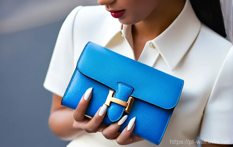 에르메스 지갑 컬렉션에서의 선택 팁 - **Prompt:** A close-up, high-definition studio shot of an exquisite Hermes Kelly wallet made from da...