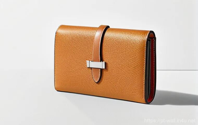에르메스 지갑 컬렉션에서의 선택 팁 - **Prompt:** A stylish woman, seen from the chest down, elegantly holding an Hermes Constance Wallet ...