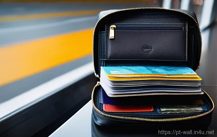 TUMI 알파 슬림 월렛과 삼폴드 월렛 비교 - **Prompt:** A sophisticated professional, gender-neutral, in a modern, sunlit office environment, is...