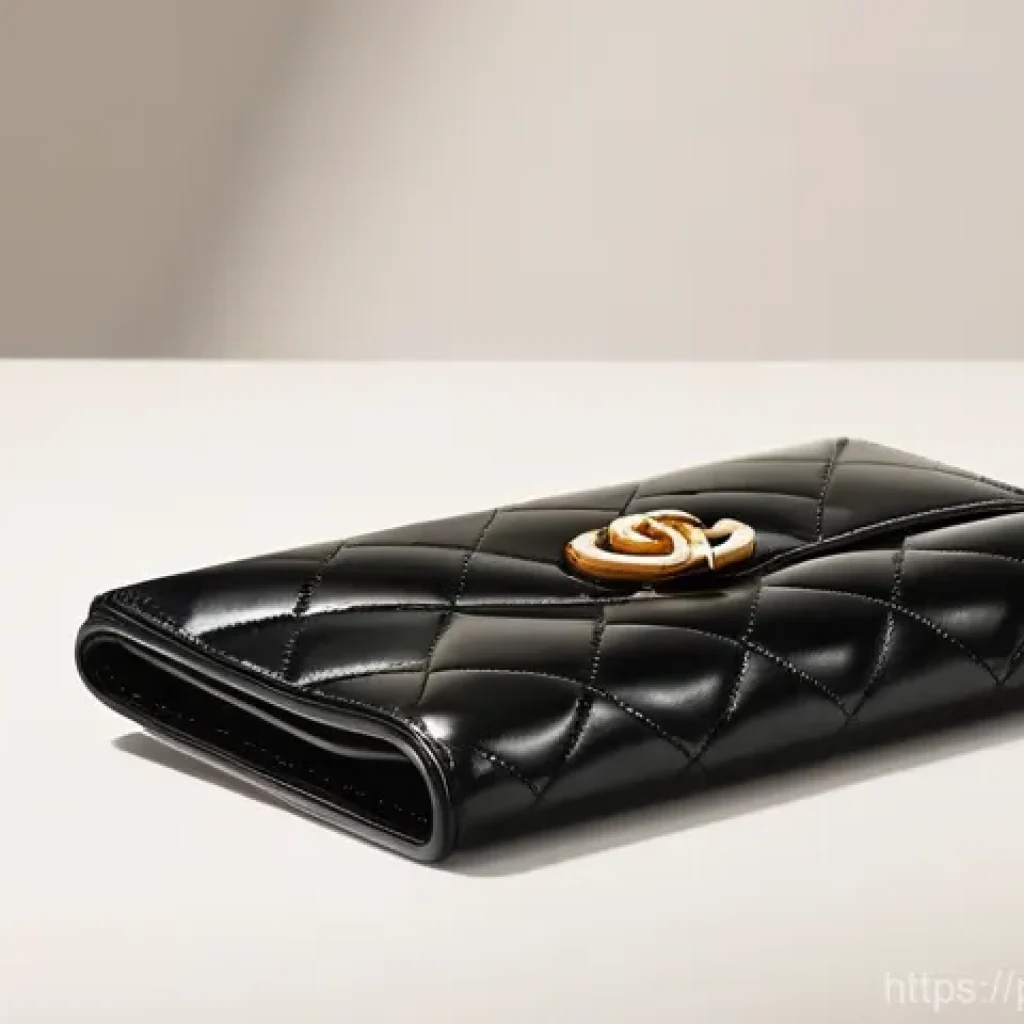 샤넬 클래식 vs 루이비통 지갑 트렌드 비교 - **Chanel Classic Elegance: Quilted Leather Wallet in a Sophisticated Setting**
    A high-quality, p...