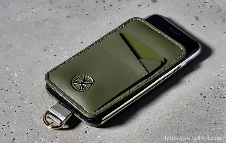 스톤아일랜드 패치 지갑 추천 - A close-up shot of a Stone Island wallet featuring its iconic yellow and green compass patch promine...