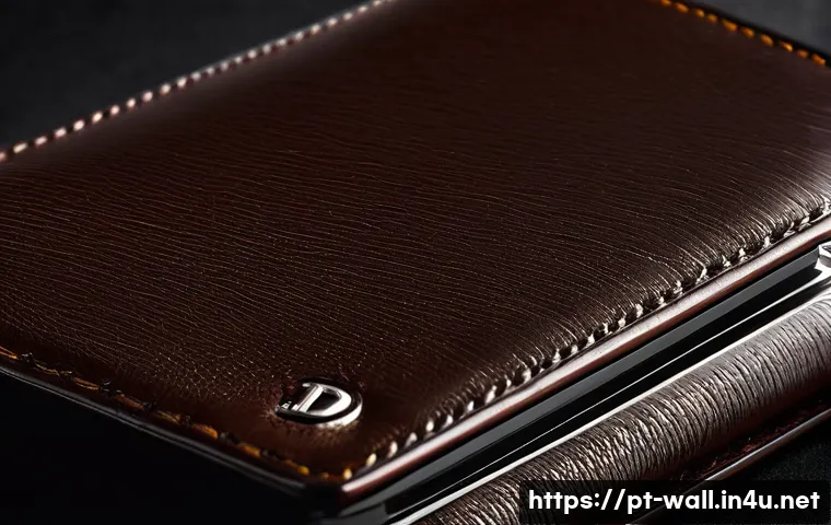 듀퐁 가죽 지갑의 품질과 스타일 - **Prompt:** A close-up, high-definition studio shot of a classic S.T. Dupont leather wallet in a ric...